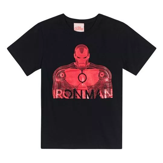 Camiseta Iron Man®- Preta & Vermelha