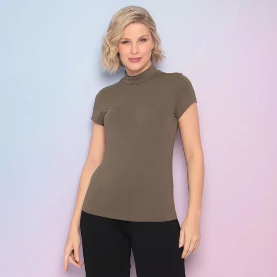 Blusa Lisa- Verde Militar- Maria Padilha