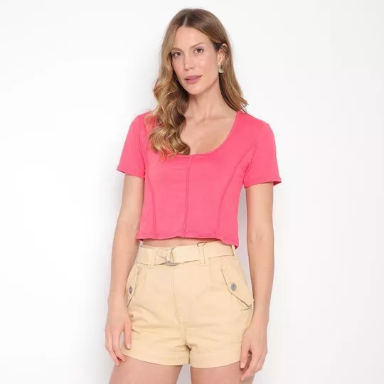 Cropped Corselete- Rosa- Stella