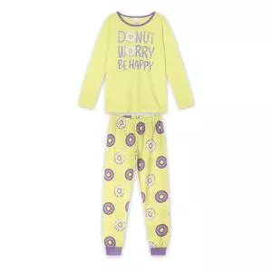 Pijama Donut<BR>- Verde Claro & Branco<BR>- Marisol