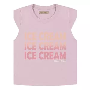 Blusa Infantil Com Inscrição<BR>- Lilás & Rosa