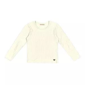 Blusa Canelada<BR>- Off White<BR>- Trick Nick