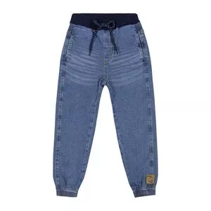 Calça Jeans Lisa<BR>- Azul