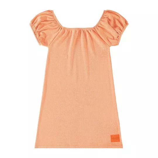 Vestido Ciganinha Em Tricô- Laranja Claro- Gloss