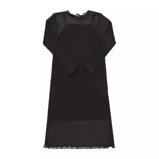 Vestido Em Tule- Preto