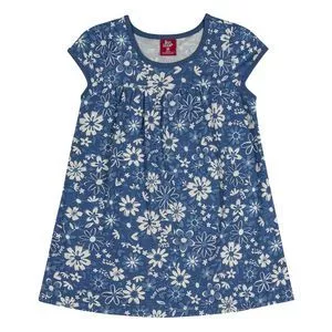 Vestido Floral<BR>- Azul Marinho & Off White<BR>- Bee Loop