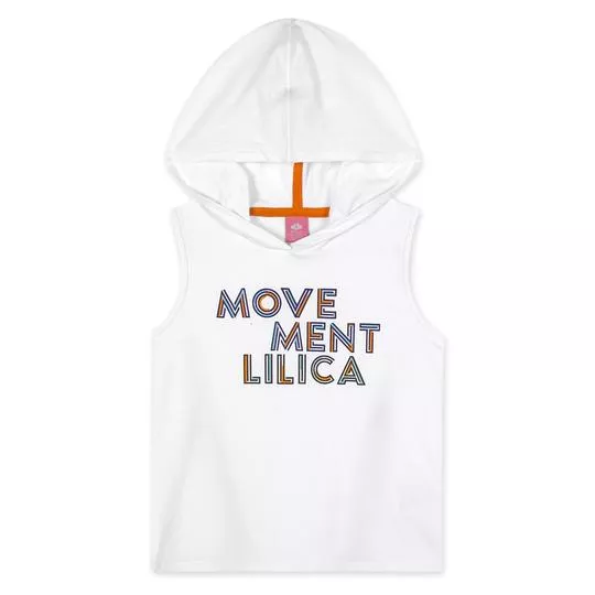 Blusa Moviment Lilica- Branca & Laranja