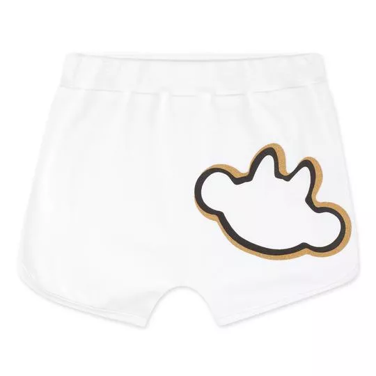 Short Lilica®- Branco & Dourado