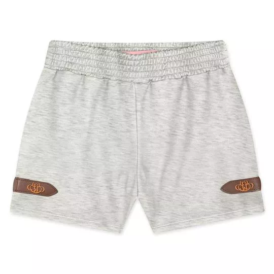 Short Com Tag- Cinza & Marrom