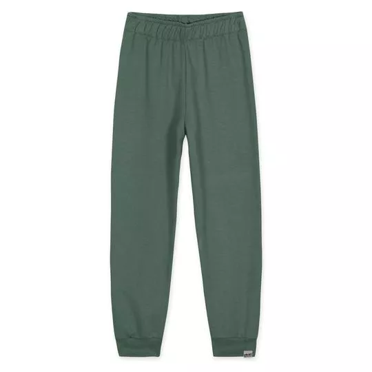 Calça Jogger Com Tag- Verde Militar