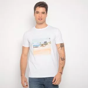 Camiseta Paisagem<BR>- Branca