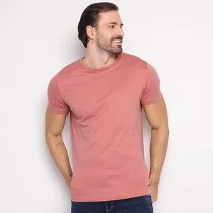 Camiseta Lisa<BR>- Rosa