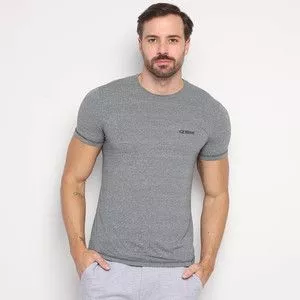 Camiseta Mescla<BR>- Cinza