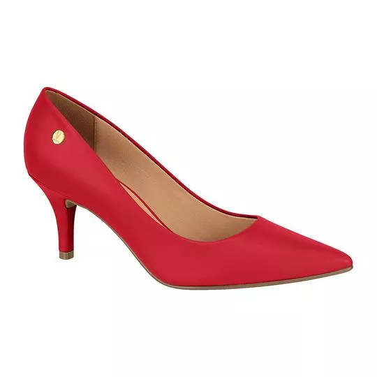 Scarpin Liso- Vermelho- Salto: 8cm- Vizzano