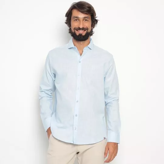 Camisa Lisa- Azul Claro