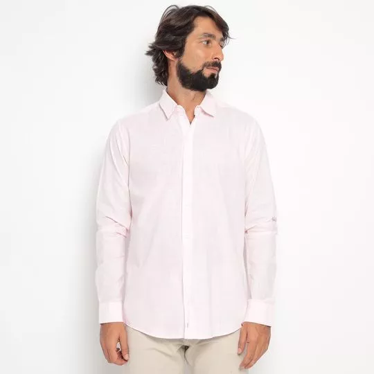 Camisa Lisa- Rosa Claro