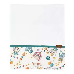 Cueiro Bichinhos<BR>- Branco & Verde<BR>- 75x105cm<BR>- Batistela<BR>- Batistela Baby