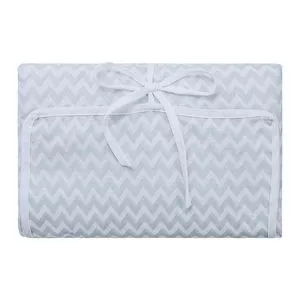 Trocador Portátil Ziguezague<BR>- Branco & Verde Claro<BR>- 40x66cm<BR>- 130 Fios