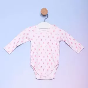 Body Flamingos<BR>- Branco & Rosa<BR>- Pequena Mania