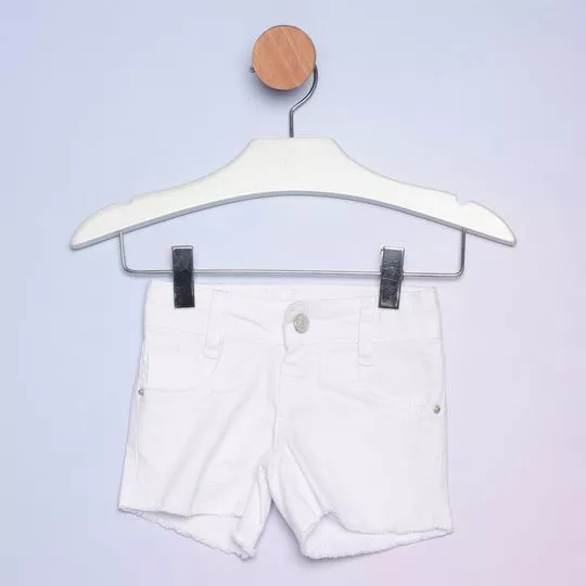 Short Com Recortes- Branco- Pequena Mania