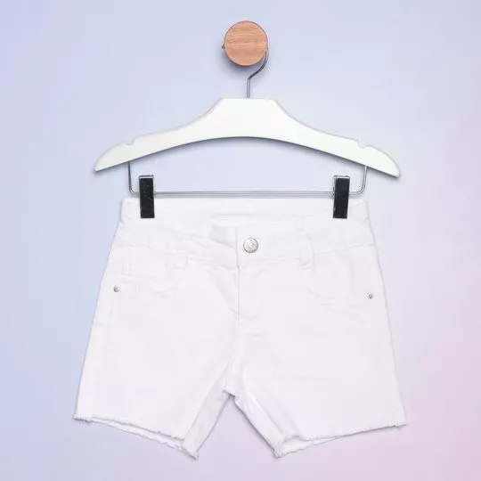 Short Com Recortes- Branco- Pequena Mania