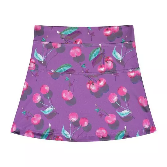 Short Saia Big Cherry- Roxa- Roberta Magalhães Baby & Kids