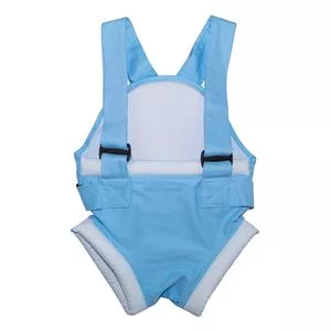 Canguru Para Bebê<BR>- Azul Claro & Preto<BR>- 25,5x22x7cm<BR>- Bublim