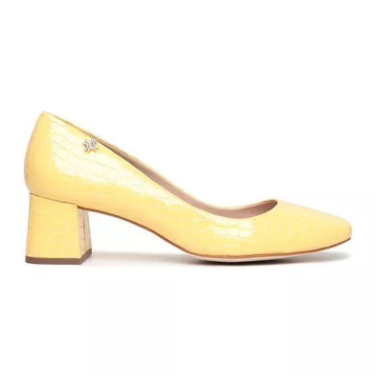 Sapato Envernizado- Amarelo- Salto: 5cm