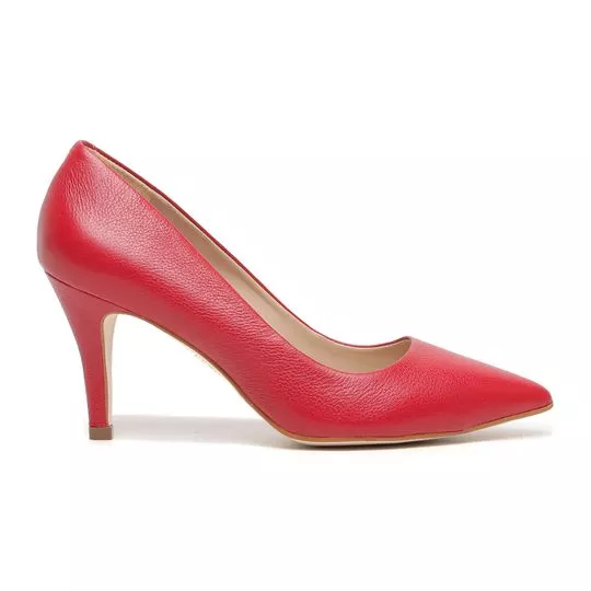 Scarpin Liso- Vermelho