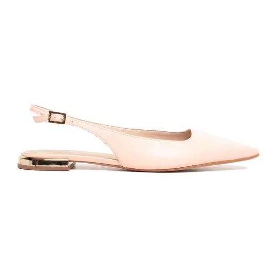 Slingback Liso- Rosa Claro