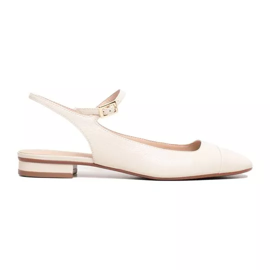 Slingback Com Recorte- Off White