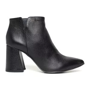 Ankle Boot Lisa<BR>- Preta<BR>- Salto: 8cm