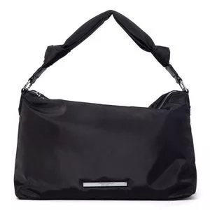 Bolsa De Mão Lisa<BR>- Preta<BR>- 24x36x16cm