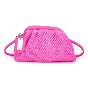 Bolsa Transversal Texturizada<BR>- Pink<BR>- 14x23x6cm