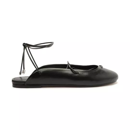 Slingback Com Amarração- Preto