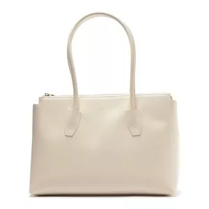 Bolsa De Ombro Lisa<BR>- Off White