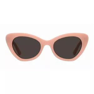 Óculos De Sol Gatinho<BR>- Rosa Claro & Preto<BR>- Moschino