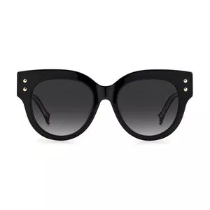 Óculos De Sol Arredondado<BR>- Preto<BR>- Carolina Herrera