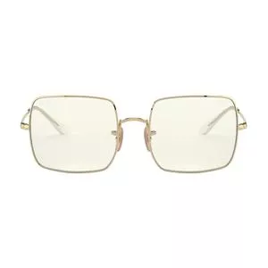 Óculos De Sol Quadrado<BR>- Dourado & Cinza Claro<BR>- Ray Ban