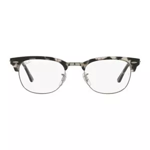 Armação Arredondada Para Óculos De Grau<BR>- Preta & Cinza<BR>- Ray Ban