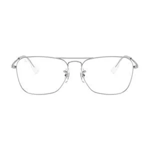 Armação Aviador Para Óculos De Grau<BR>- Prateada<BR>- Ray Ban