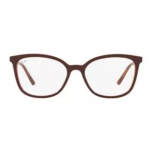 Armação Retangular Para Óculos De Grau<BR>- Vinho<BR>- Ray Ban