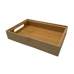 Caixa Vazada Empilhável<BR>- Bambu<BR>- 4,5x15,1x22cm<BR>- Oikos