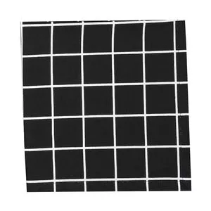 Guardanapo Quadriculado<BR>- Branco & Preto<BR>- 45x45cm<BR>- L'Hermitage