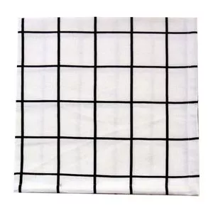 Guardanapo Cotton<BR>- Branco & Preto<BR>- 45x45cm<BR>- L'Hermitage