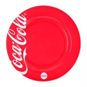 Prato Raso Coca-Cola®<BR>- Vermelho & Branco<BR>- ⌀25cm