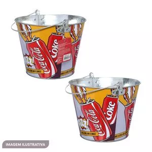 Balde Coca-Cola®<BR>- Amarelo & Vermelho<BR>- 5L