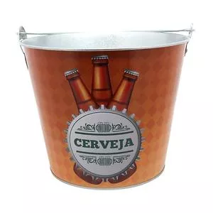 Balde Para Garrafa Cerveja<br /> - Laranja Escuro & Cinza<br /> - 23xØ23x18cm<br /> - 5L<br /> - Hauskraft