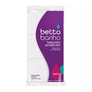 Kit Esponja De Banho<BR>- Branco<BR>- 3 Unidades<BR>- Bettabanho