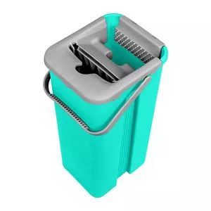 Mop Lava & Seca Com Balde Noviça<BR>- Verde<BR>- 130x Ø2,1cm<BR>- 7L